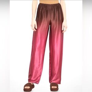 Vince Satin Ombré Pants in Dark Fig - M